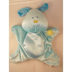 HugFun Blue Puppy Dog Plush Lovey 10 Inch Security Blanket Stuffed Animal toy